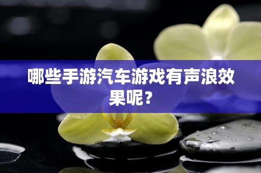 哪些手游汽车游戏有声浪效果呢？